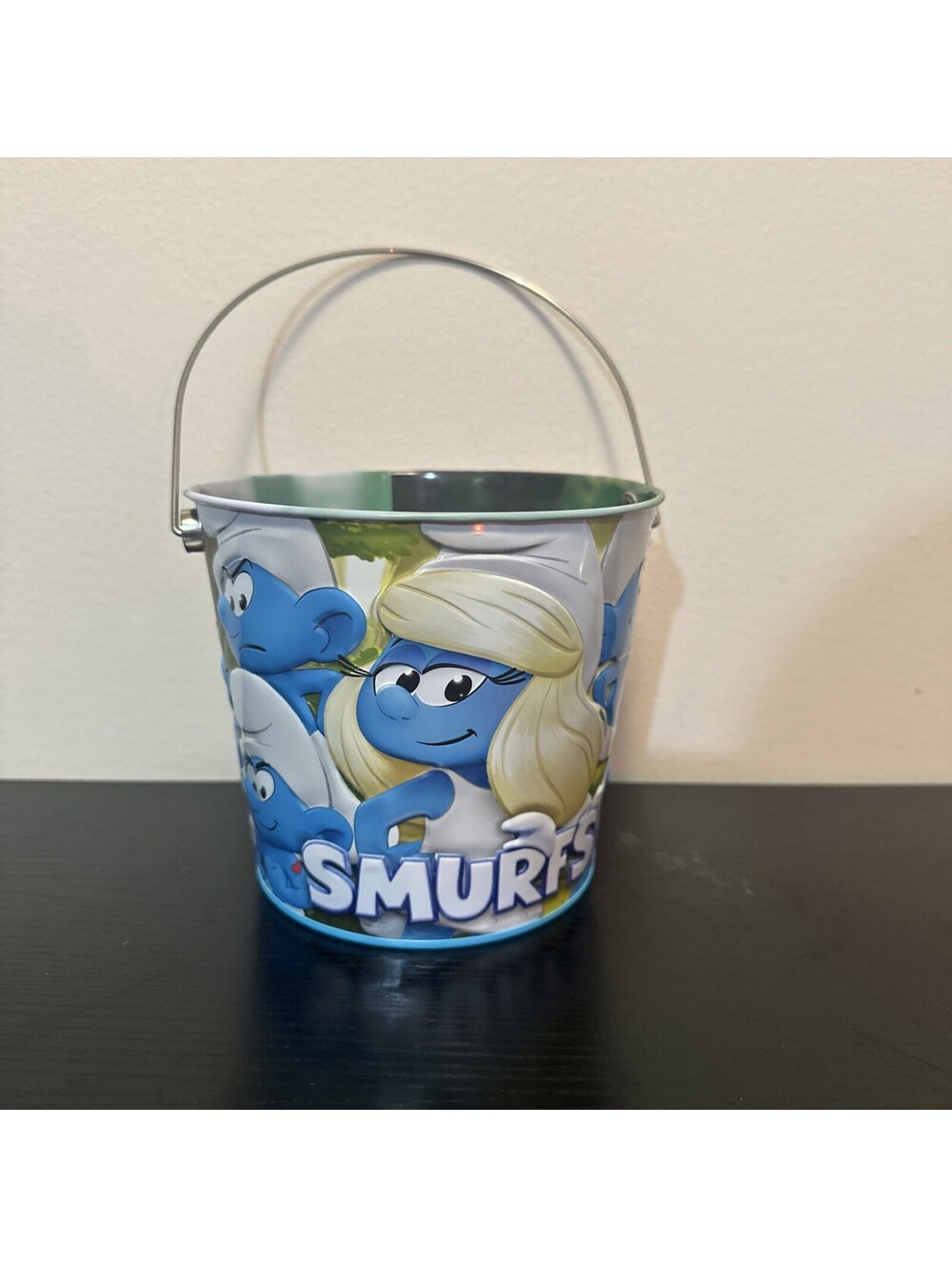 Smurf Popcorn Bucket 2025 Smurfs Movie Collectible Collectible Tin